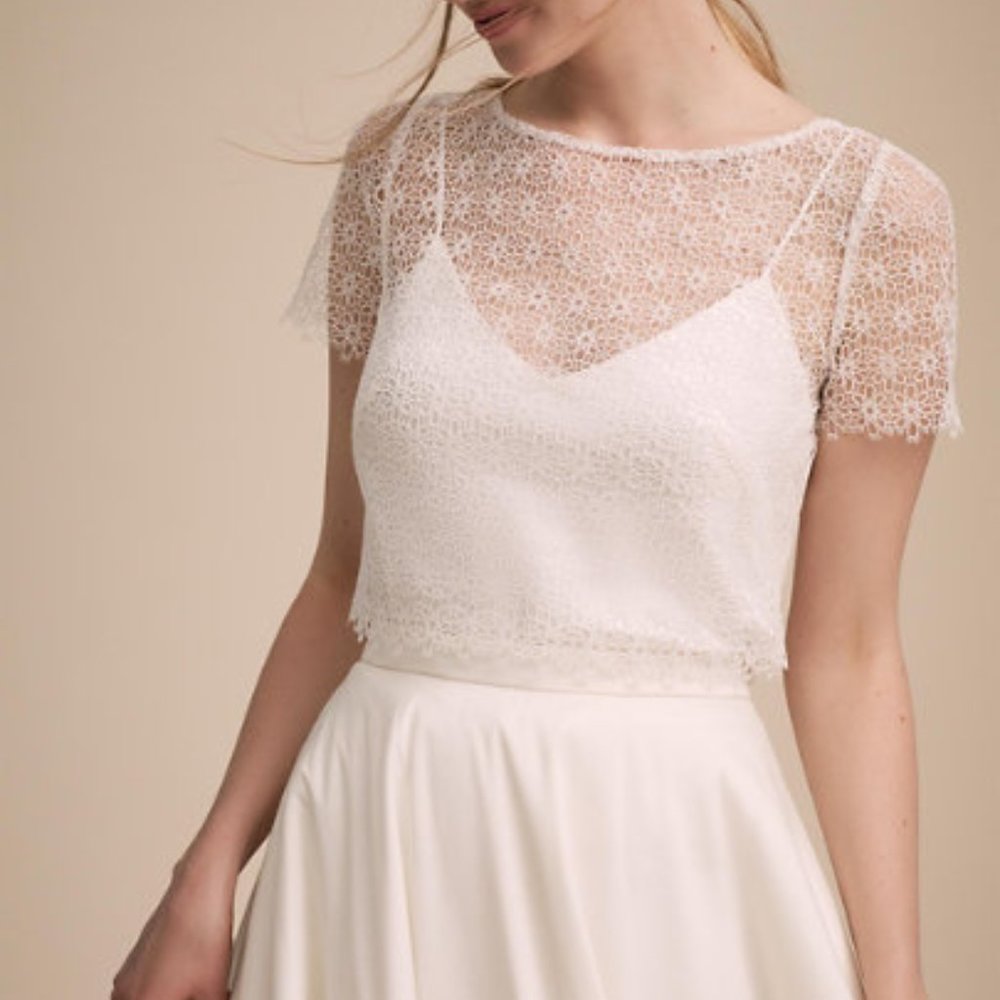 Cap-Sleeved Topper Ivory BHLDN L